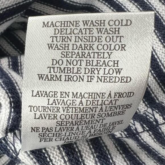 Z Supply Ruffle Sleeve Dress Size M Sporty Preppy Nautical Sailor Navy White - Picture 9 of 10